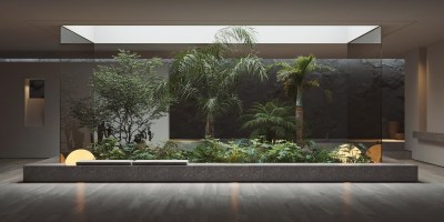 现代室内景观造景3D模型下载